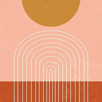 Artwork thumbnail, Terracotta Mid Century Sun Arch by MaiZephyr