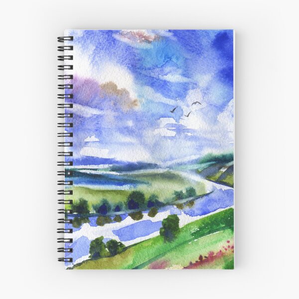 Item preview, Charming Watercolor Riverscape designed and sold by adortopia.