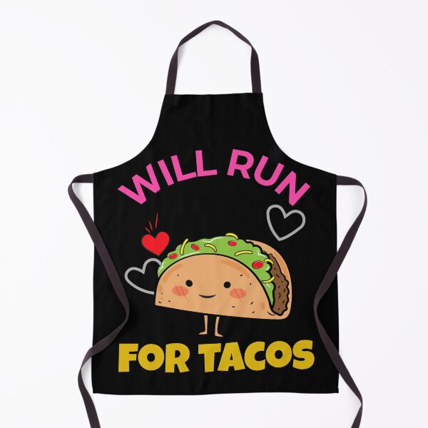 Item preview, Cute Taco Character - Will Run For Tacos designed and sold by ChaseCoClothing.