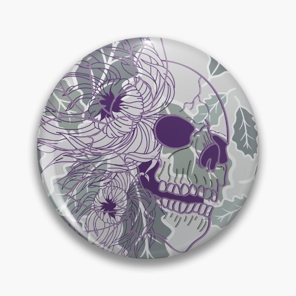 Item preview, Skull chrysanthemums, water lilies and fallen leaves designed and sold by BV-creas.