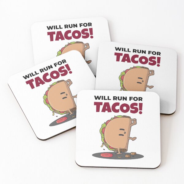 Item preview, Cute Dancing Taco Character - Will Run For Tacos designed and sold by ChaseCoClothing.