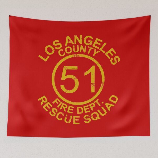 Item preview, Los Angeles Fire Rescue 51 Vintage Look designed and sold by bennyjhonson.