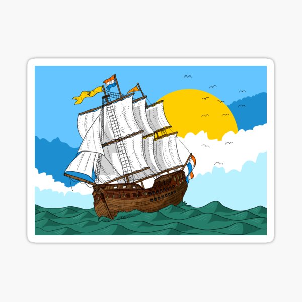 Item preview, dutch trading ship. old sails. designed and sold by JJadx.