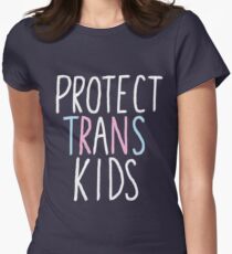 protect trans kids Women's Fitted T-Shirt