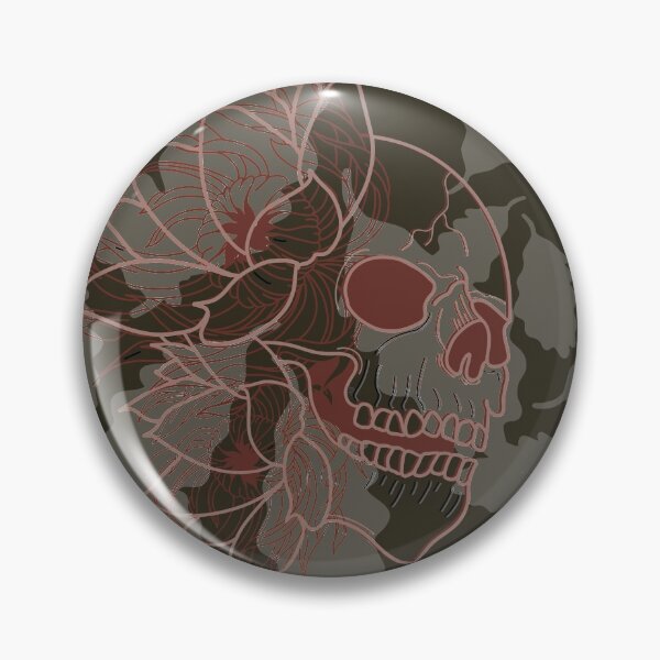 Item preview, Skull chrysanthemums, water lilies and fallen leaves designed and sold by BV-creas.