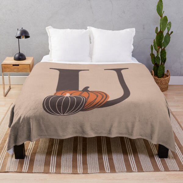 Aperçu de l'œuvre Citrouilles U nom, initiale, monogramme créée et vendue par CocoandDaisy.