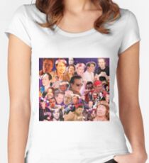 Steve Buscemi Galaxy Collage Women's Fitted Scoop T-Shirt
