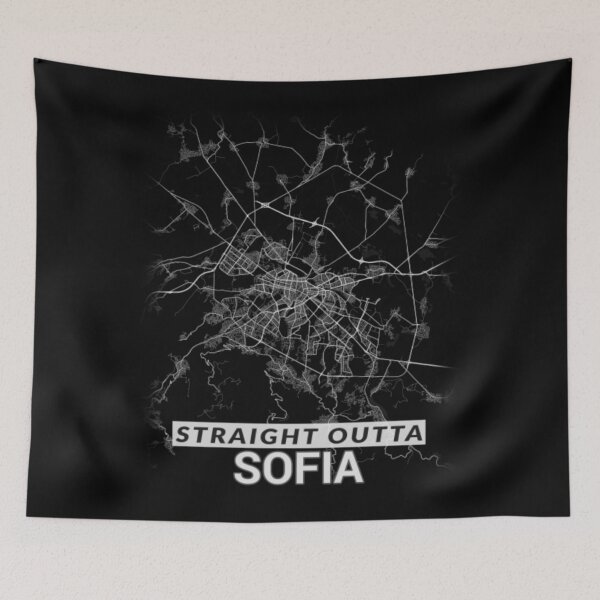 Item preview, Straight Outta Sofia Bulgaria София City Map designed and sold by trendingshop97.