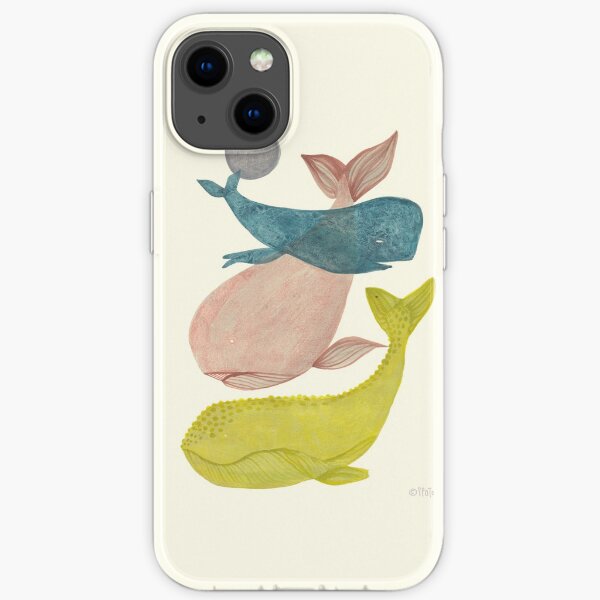 it's raining whales II iPhone Soft Case