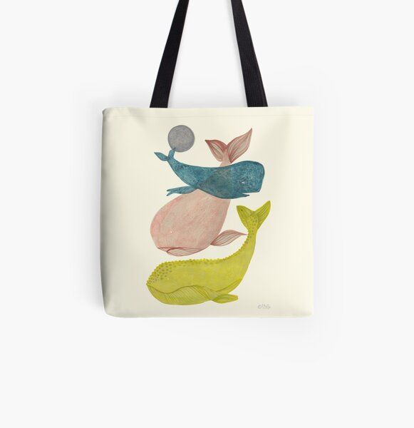 it's raining whales II All Over Print Tote Bag