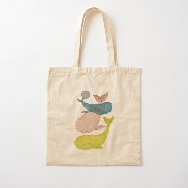 it's raining whales II Cotton Tote Bag