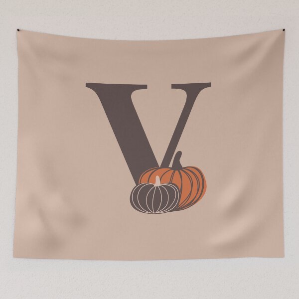 Aperçu de l'œuvre Citrouilles V nom, initiale, monogramme créée et vendue par CocoandDaisy.