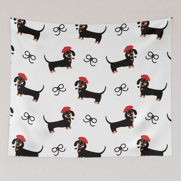 Item preview, Retro style Dachshund Sausage Dog  designed and sold by Lulupainting.