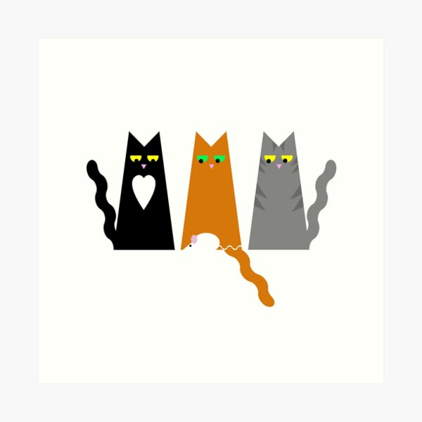 Item preview, Three Cats designed and sold by QuoteGeek.