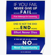 F.A.I.L. = First Attempt In Learning Poster