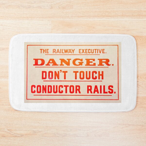 Item preview, Vintage electric railway warning sign designed and sold by Random Railways.