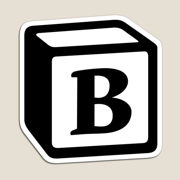 Letter "B" Block Personalised Monogram Magnet