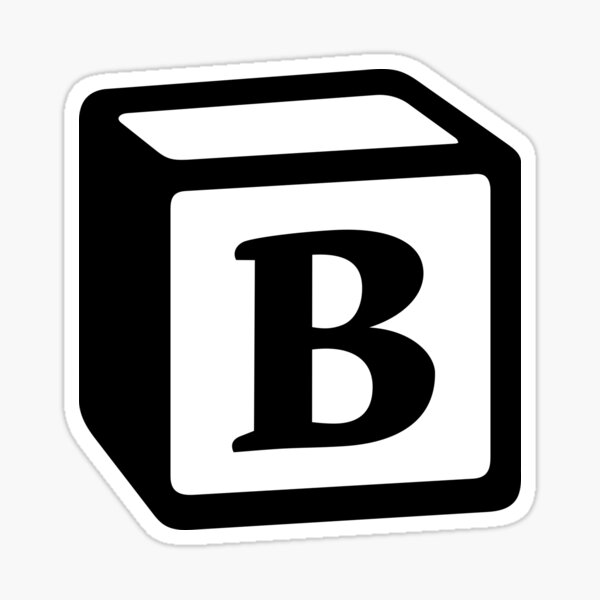 Letter "B" Block Personalised Monogram Sticker