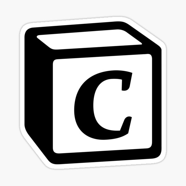 Letter "C" Block Personalised Monogram Sticker