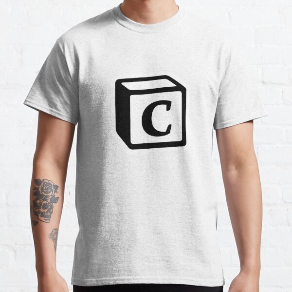 Letter "C" Block Personalised Monogram Classic T-Shirt