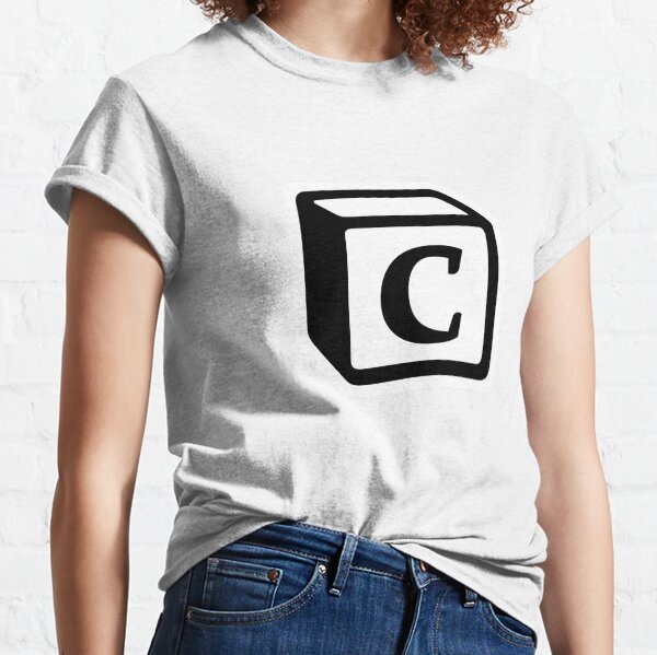 Letter "C" Block Personalised Monogram Classic T-Shirt