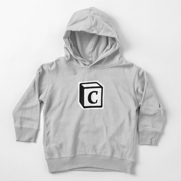 Letter "C" Block Personalised Monogram Toddler Pullover Hoodie