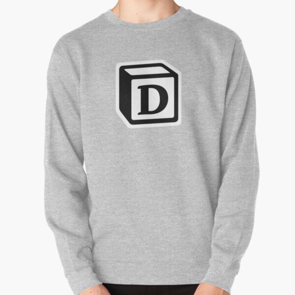 Letter "D" Block Personalised Monogram Pullover Sweatshirt