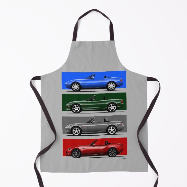 Item preview, The four generations of the classic roadster convertible sports car in their iconic colors designed and sold by designjaag.