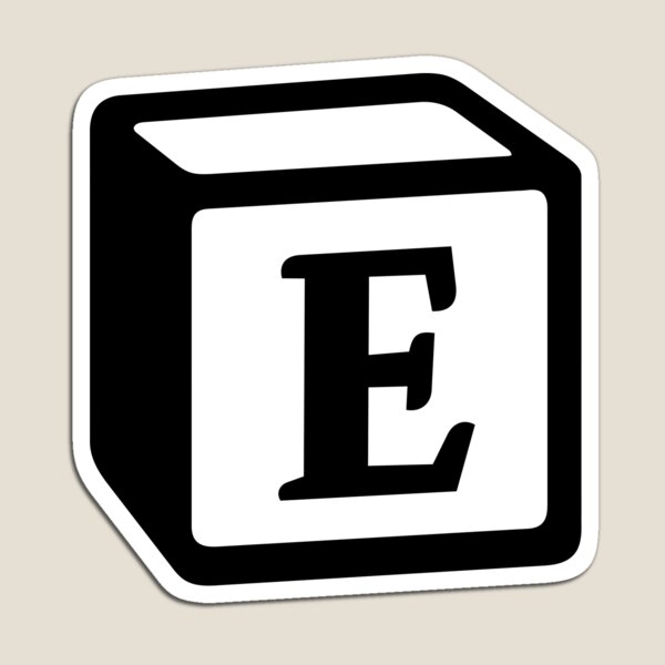 Letter "E" Block Personalised Monogram Magnet
