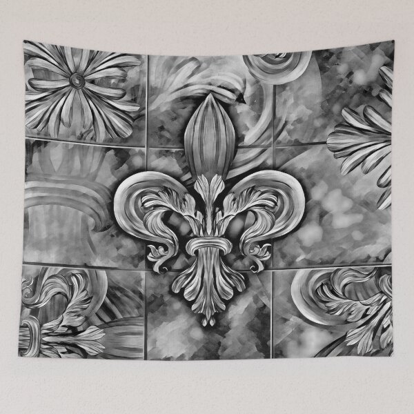 Aperçu de l'œuvre Ornement fleur de lis vintage créée et vendue par k9printart.