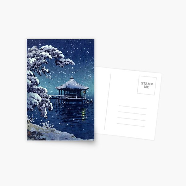 Item preview, Tsuchiya Koitsu - Snow at the Ukimido, Katada designed and sold by ArtExpression.