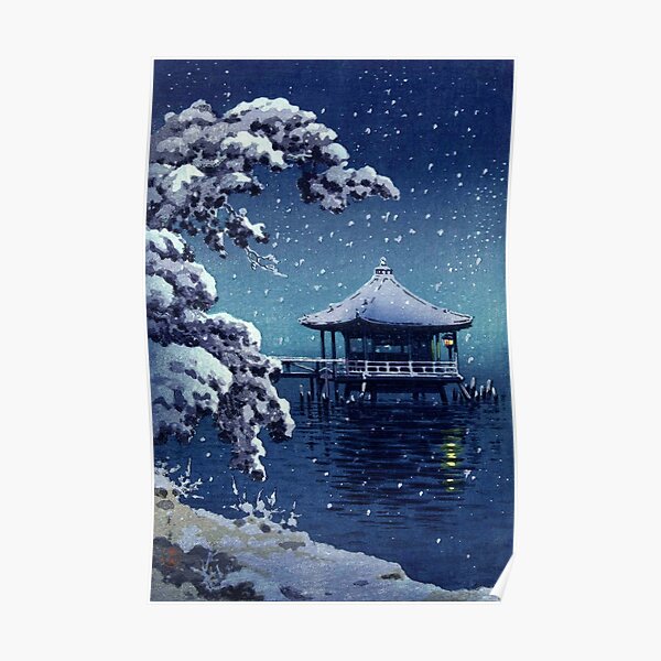 Tsuchiya Koitsu - Neige à l'Ukimido, Katada Poster