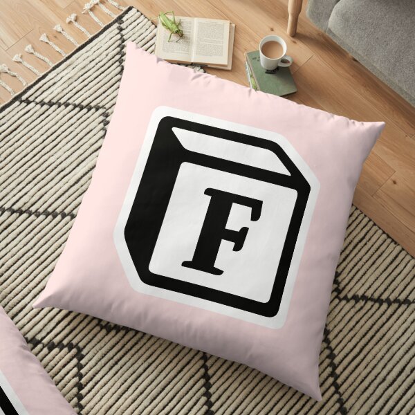 Letter "F" Block Personalised Monogram Floor Pillow