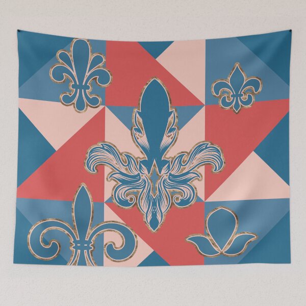 Artikelvorschau, Fleur-de-lis-Ornament im Artdeco-Stil entworfen und verkauft von k9printart.