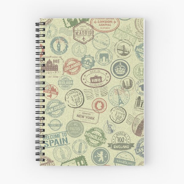 Item preview, Beige Denim with Travel Stamp Logos designed and sold by RoyalPeople.