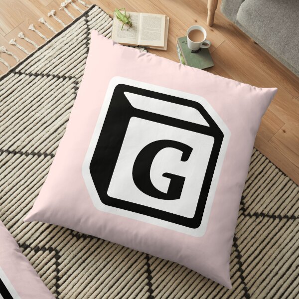 Letter "G" Block Personalised Monogram Floor Pillow
