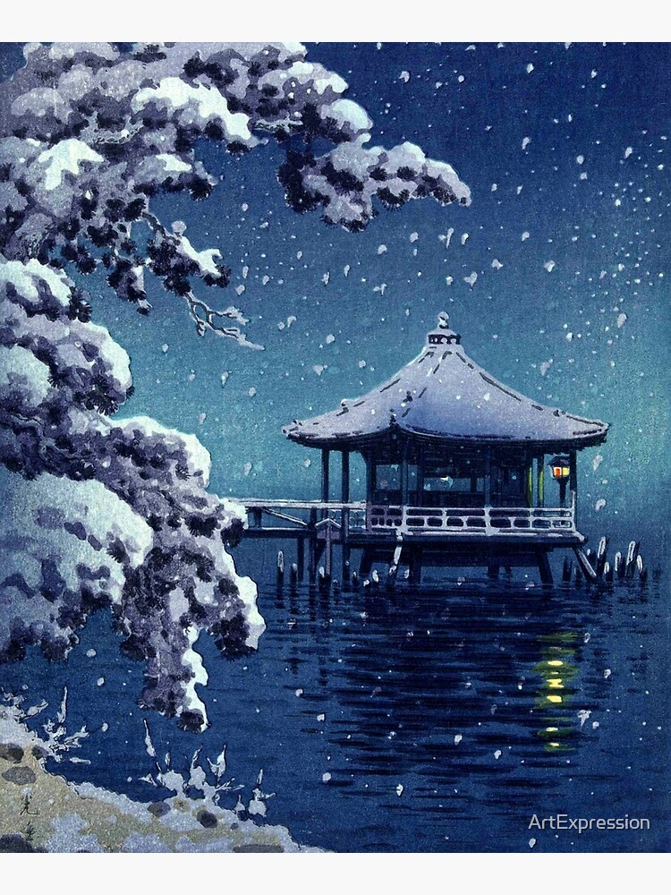 Tsuchiya Koitsu - Snow at the Ukimido, Katada by ArtExpression