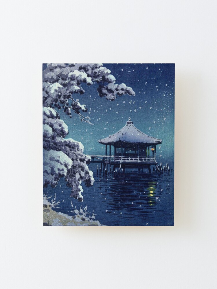 Alternate view of Tsuchiya Koitsu - Snow at the Ukimido, Katada Mounted Print