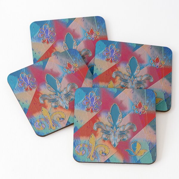 Item preview, Fleur-de-lis ornament - abstract textures designed and sold by k9printart.
