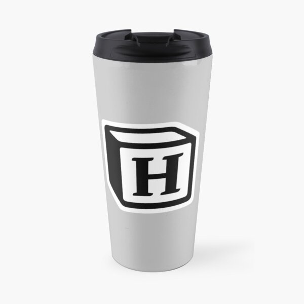Letter "H" Block Personalised Monogram Travel Mug