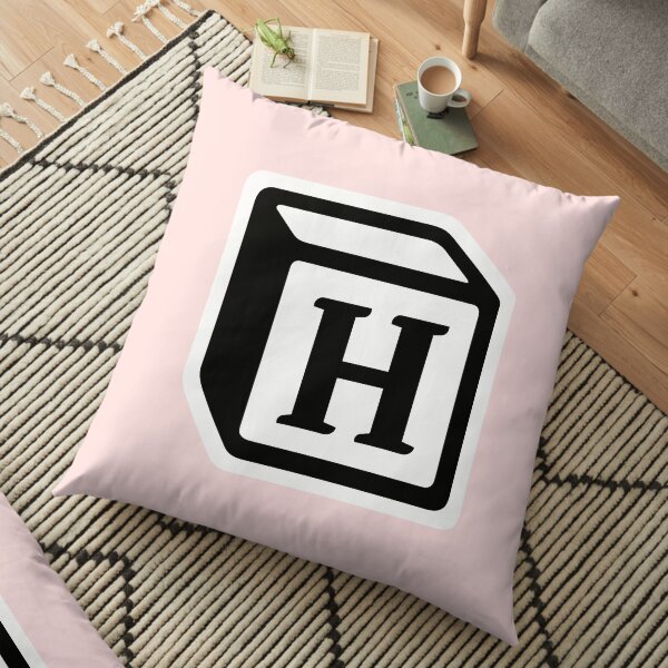 Letter "H" Block Personalised Monogram Floor Pillow