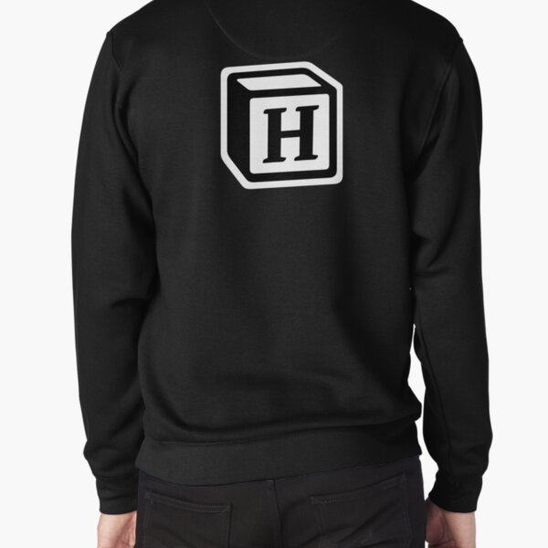 Letter "H" Block Personalised Monogram Pullover Sweatshirt