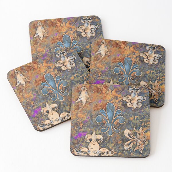 Item preview, Fleur-de-lis ornament - abstract textures designed and sold by k9printart.