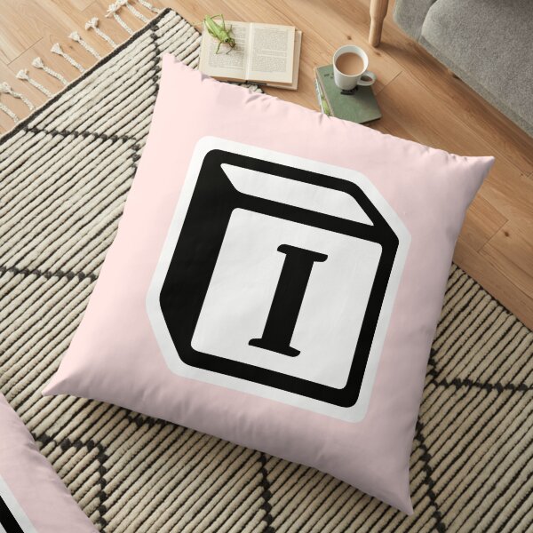 Letter "I" Block Personalised Monogram Floor Pillow