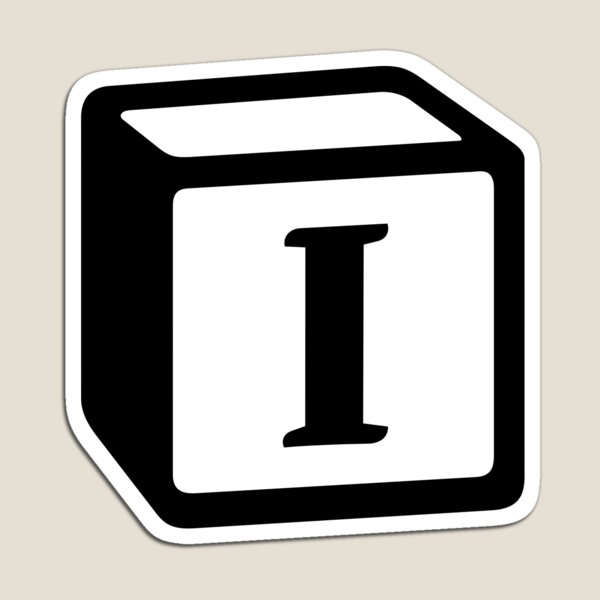 Letter "I" Block Personalised Monogram Magnet