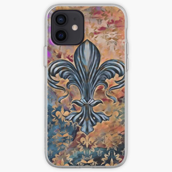 Vintage Fleur-de-lis ornament iPhone Soft Case