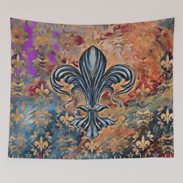 Item preview, Vintage Fleur-de-lis ornament designed and sold by k9printart.