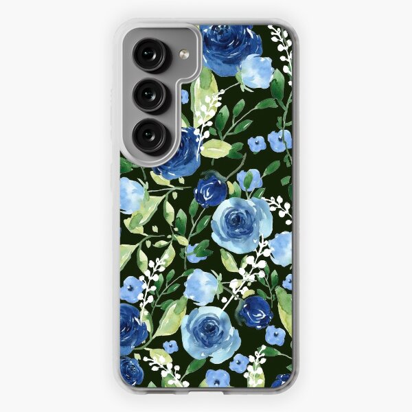 Phone Case - Soft Blue Toile with Chinoiserie Monogram