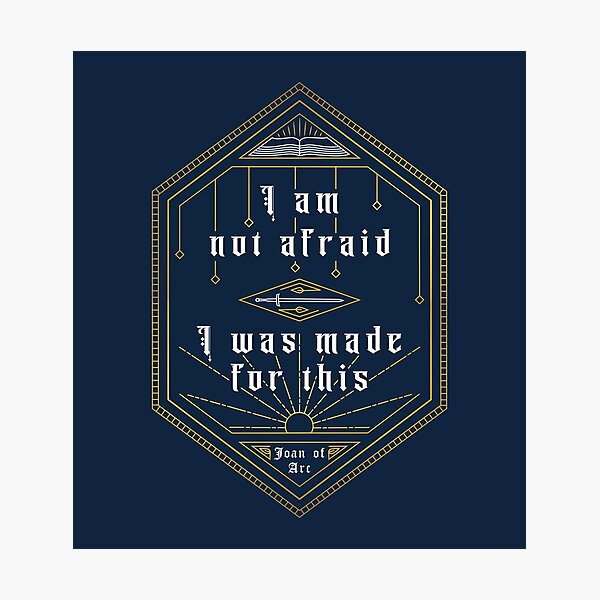 Item preview, Saint Joan of Arc Quote designed and sold by Beltschazar.