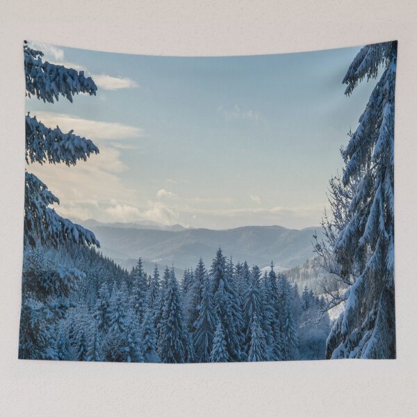 Item preview, Invierno paisaje montañas y pinos designed and sold by BloompodDesigns.